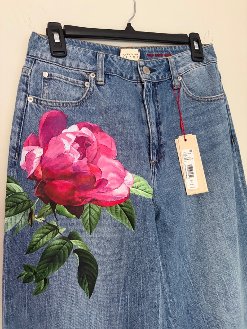 Alice + Olivia Chic Printed Jean Denver Bright size 28 - Picture 6 of 9